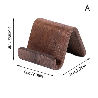 Cell Phone Stand for Desk - Portable Wood Phone Holder for Bed Compatible with Iphone 16 15 14 13 Pro Max 12 11 Ipad Mini, Smartphone, Wooden Office Aesthetic Desk Accessories